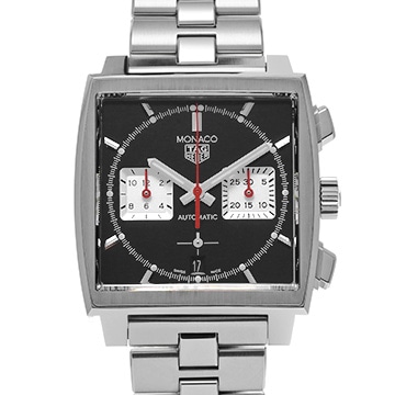 タグ ホイヤー モナコ キャリバーホイヤー02 クロノグラフ CBL2113.BA0644 ブラック/シルバー メンズ 時計 【中古】【wristwatch】