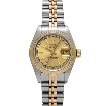ロレックス デイトジャスト 69173 シャンパン レディース 時計 【中古】【wristwatch】
