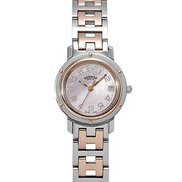 エルメス クリッパー ナクレ CL4.221.214/3871 ピンクシェル レディース 時計 【中古】【wristwatch】