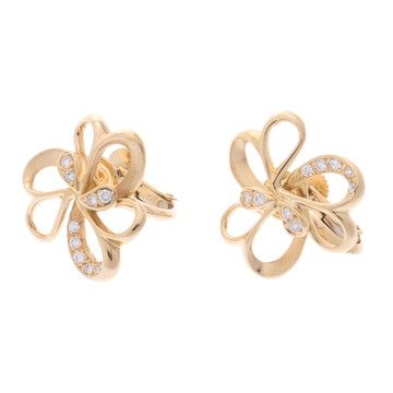 ジュネ クローバーモチーフ イヤリング ゴールド K18イエローゴールド YG レディース ジュエリー 【中古】【jewelry】