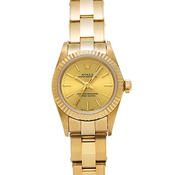 ロレックス オイスターパーペチュアル 24 76198 シャンパン レディース 時計 【中古】【wristwatch】