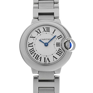 カルティエ バロンブルー ドゥ カルティエ 28mm W69010Z4 シルバー レディース 時計 【中古】【wristwatch】