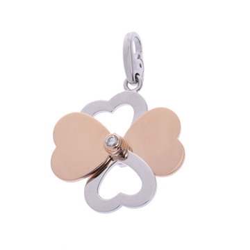 カルティエ クローバー チャーム K18ピンクゴールド PG/K18ホワイトゴールド WG レディース ジュエリー 【中古】【jewelry】