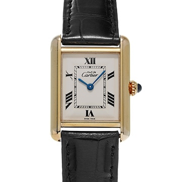 カルティエ マストタンク LM W1013754 アイボリー ユニセックス 時計 【中古】【wristwatch】
