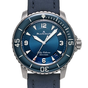 ブランパン フィフティ ファゾムス オートマティック 5015 12B40 O52A ブルー メンズ 時計 【中古】【wristwatch】