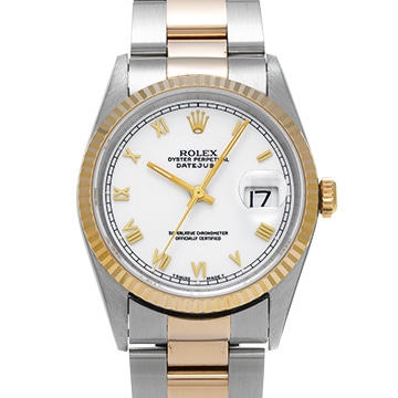 ロレックス デイトジャスト 16233 ホワイト メンズ 時計 【中古】【wristwatch】