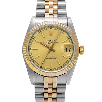 ロレックス デイトジャスト 68273 シャンパン ユニセックス 時計 【中古】【wristwatch】