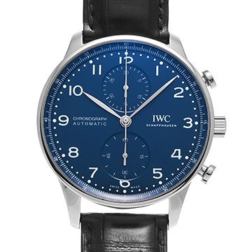 IWC ポルトギーゼ クロノグラフ 150イヤーズ IW371601 ブルー メンズ 時計 【中古】【wristwatch】