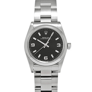 ロレックス オイスターパーペチュアル 77080 ブラック ユニセックス 時計 【中古】【wristwatch】