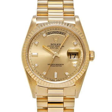 ロレックス デイデイト 18238A シャンパン/ダイヤモンド メンズ 時計 【中古】【wristwatch】