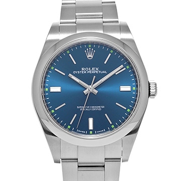 ロレックス オイスターパーペチュアル 39 114300 ブルー メンズ 時計 【中古】【wristwatch】