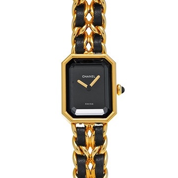 シャネル プルミエール M H0001 ブラック レディース 時計 【中古】【wristwatch】