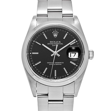 ロレックス オイスターパーペチュアル デイト 15200 ブラック メンズ 時計 【中古】【wristwatch】