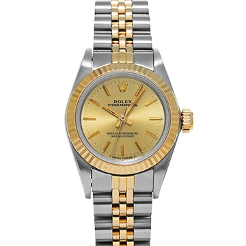 ロレックス オイスターパーペチュアル 67193 シャンパン レディース 時計 【中古】【wristwatch】