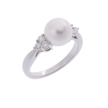 ミキモト パールリング シルバー Pt950プラチナ レディース ジュエリー 【中古】【jewelry】