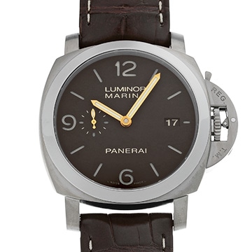 パネライ ルミノールマリーナ 1950 3デイズ チタニオ PAM00351 ブラウン メンズ 時計 【中古】【wristwatch】
