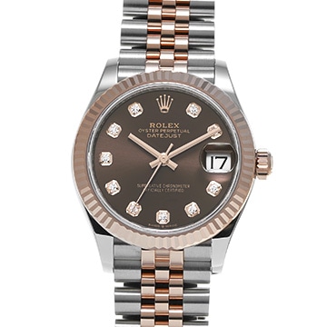 ロレックス デイトジャスト 31 278271 チョコレート/ダイヤモンド ユニセックス 時計 【新品】【wristwatch】