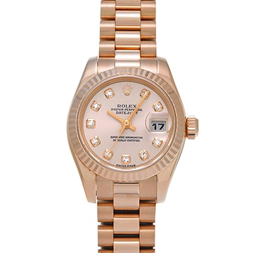ロレックス デイトジャスト 179175G ピンク/ダイヤモンド レディース 時計 【中古】【wristwatch】