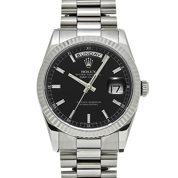 ロレックス デイデイト 118239 ブラック メンズ 時計 【中古】【wristwatch】