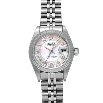 ロレックス デイトジャスト 79174NRD ピンクシェル レディース 時計 【中古】【wristwatch】