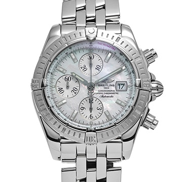ブライトリング クロノマット エボリューション A156A69PA ホワイトシェル/シルバー メンズ 時計 【中古】【wristwatch】