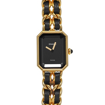 シャネル プルミエール M H0001 ブラック レディース 時計 【中古】【wristwatch】