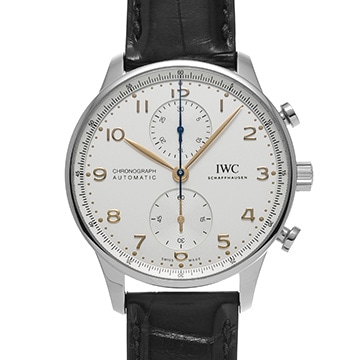 IWC ポルトギーゼ クロノグラフ IW371604 シルバー メンズ 時計 【中古】【wristwatch】