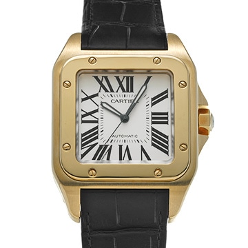 カルティエ サントス 100 LM W20078Y1 シルバー メンズ 時計 【中古】【wristwatch】