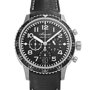 ブレゲ トランスアトランティック タイプXXI 3810TI/H2/3ZU ブラック メンズ 時計 【中古】【wristwatch】