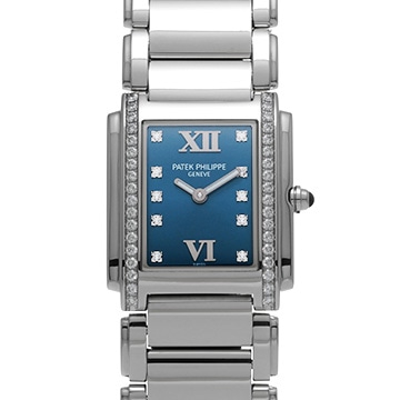 パテック フィリップ トゥエンティ-4 4910/10A-012 ブルー/ダイヤモンド レディース 時計 【中古】【wristwatch】