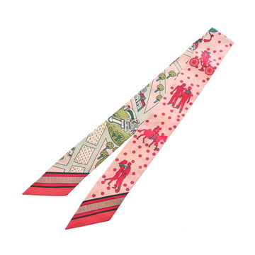 エルメス ツイリー LES NOUVEAUX AMOUREUX マルチカラー/ピンク 063329S シルク100％ レディース 【新品】【other】