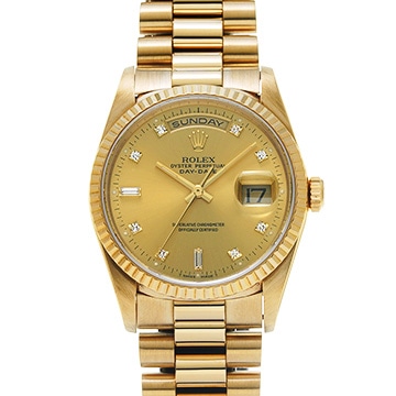 ロレックス デイデイト 18238A シャンパン/ダイヤモンド メンズ 時計 【中古】【wristwatch】