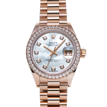 ロレックス デイトジャスト レディ 28 279135RBR ホワイトシェル/ダイヤモンド レディース 時計 【中古】【wristwatch】