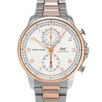 IWC ポルトギーゼ ヨットクラブ クロノグラフ IW390703 シルバーメッキ メンズ 時計 【中古】【wristwatch】