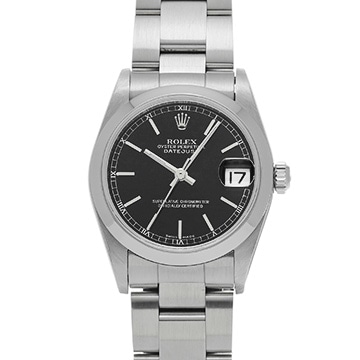 ロレックス デイトジャスト 78240 ブラック ユニセックス 時計 【中古】【wristwatch】