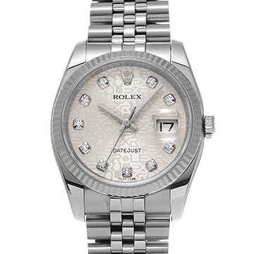 ロレックス デイトジャスト 116234G シルバーコンピュータ/ダイヤモンド メンズ 時計 【中古】【wristwatch】