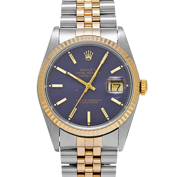 ロレックス デイトジャスト 16233 ブルー メンズ 時計 【中古】【wristwatch】