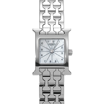 エルメス Hウォッチ ミニ HH1.110.212/4835 ホワイトシェル レディース 時計 【中古】【wristwatch】