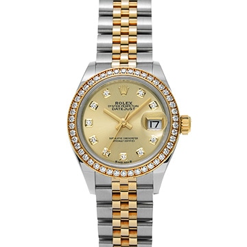 ロレックス レディ デイトジャスト 28 279383RBR シャンパン/ダイヤモンド レディース 時計 【中古】【wristwatch】