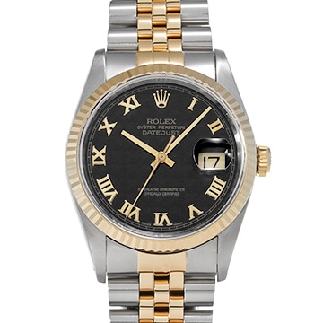ロレックス デイトジャスト 36 16233 ブラックピラミッド メンズ 時計 【中古】【wristwatch】