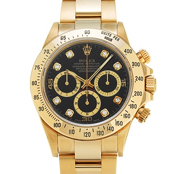 ロレックス コスモグラフ デイトナ 16528G ブラック/ダイヤモンド メンズ 時計 【中古】【wristwatch】