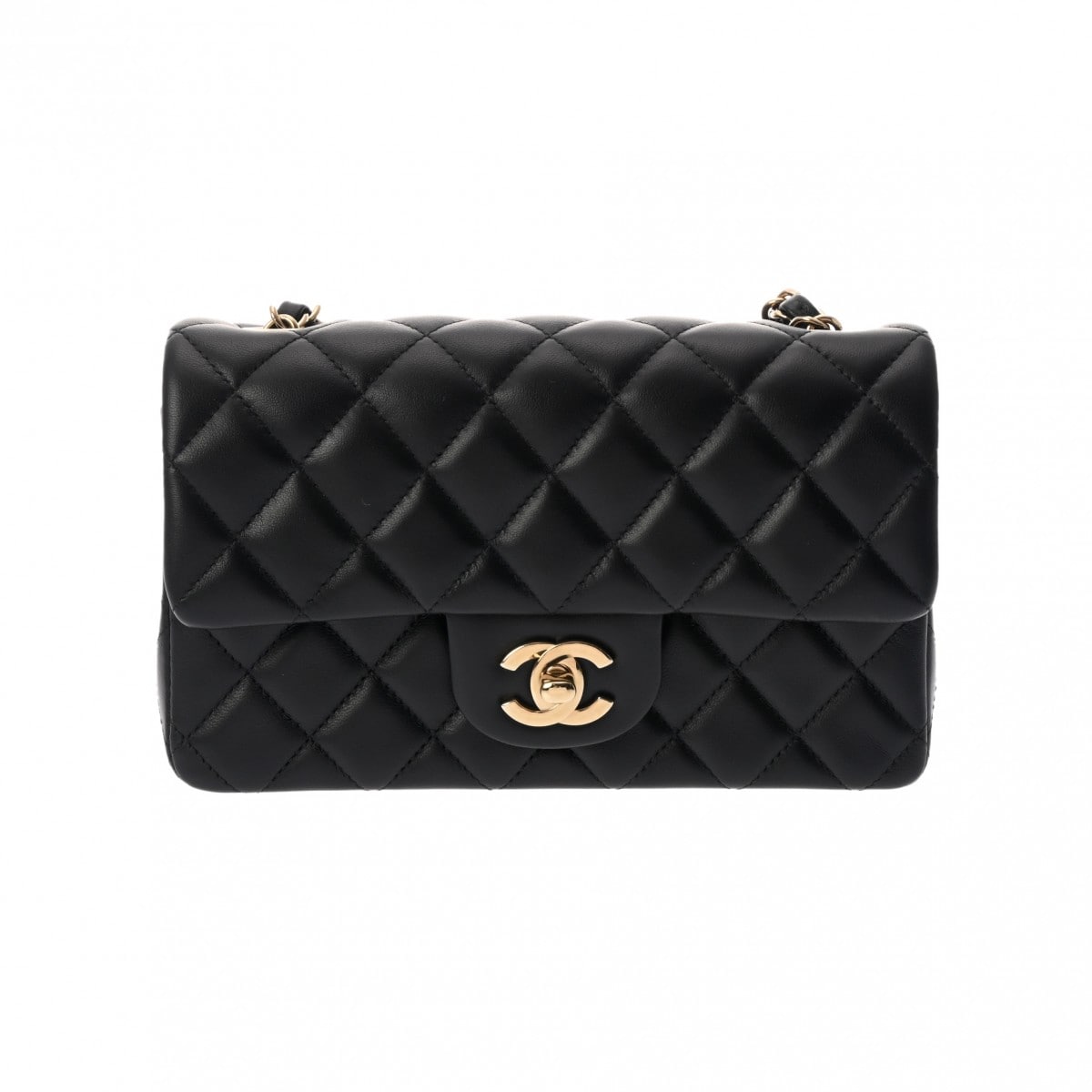 シャネル ミニ クラシック ハンドバッグ 20cm ブラック A69900 ラムスキン レディース バッグ 【未使用】【bag】