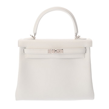 エルメス ケリー 25 内縫い 2WAY   ニューホワイト ヴォースイフト レディース バッグ 【未使用】【bag】