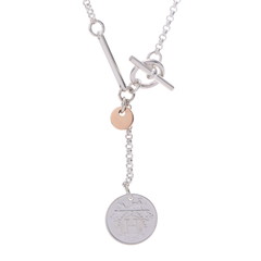エルメス エクスリブリスネックレス PM シルバー シルバー925/K18ピンクゴールド PG レディース ジュエリー 【中古】【jewelry】