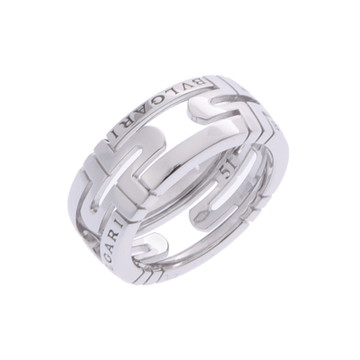 ブルガリ パレンテシ リング #51 シルバー K18ホワイトゴールド WG レディース ジュエリー 【中古】【jewelry】