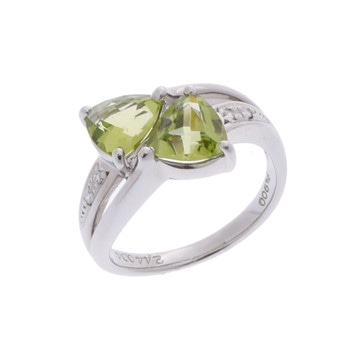 ノーブランド ペリドット リング シルバー レディース ジュエリー 【中古】【jewelry】