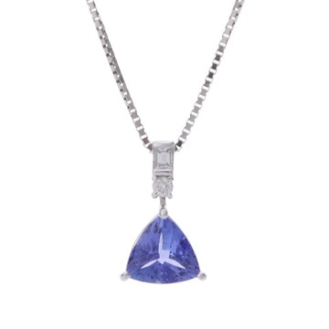 ノーブランド タンザナイトネックレス シルバー Pt900プラチナ/Pt850プラチナ レディース ジュエリー 【中古】【jewelry】