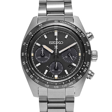 セイコー プロスペックス スピードタイマー ソーラークロノグラフ SBDL091 ブラック メンズ 時計 【中古】【wristwatch】