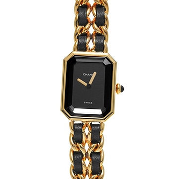 シャネル プルミエール L H0001 ブラック レディース 時計 【中古】【wristwatch】