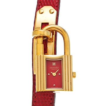 エルメス ケリーウォッチ KE1.201 レッド レディース 時計 【中古】【wristwatch】